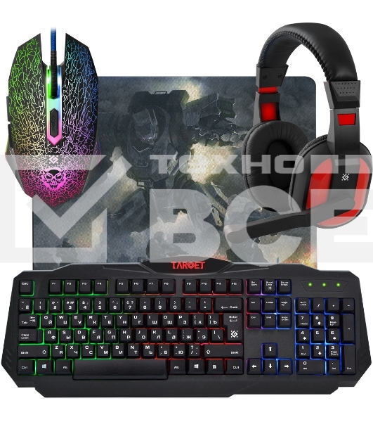 Клавиатура + мышка +PAD +HEADSET Defender TARGET MKP-350