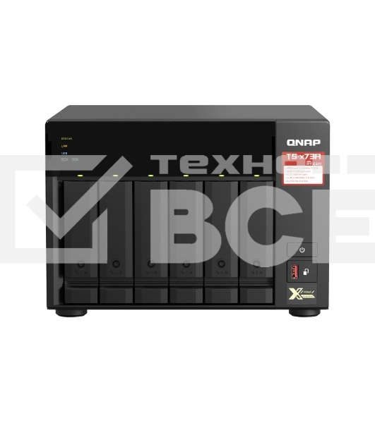 Сетевое хранилище без дисков SMB QNAP TS-673A-8G NAS, 6 trays 3,5