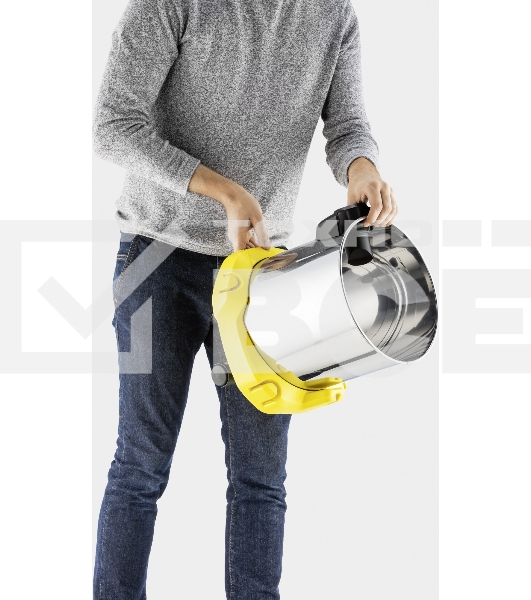 Строительный пылесос Karcher WD 3 P S V-17/4/20 желтый, 1000 Вт, уборка сухая/сбор воды, пылесборник мешок/контейнер, 17 л