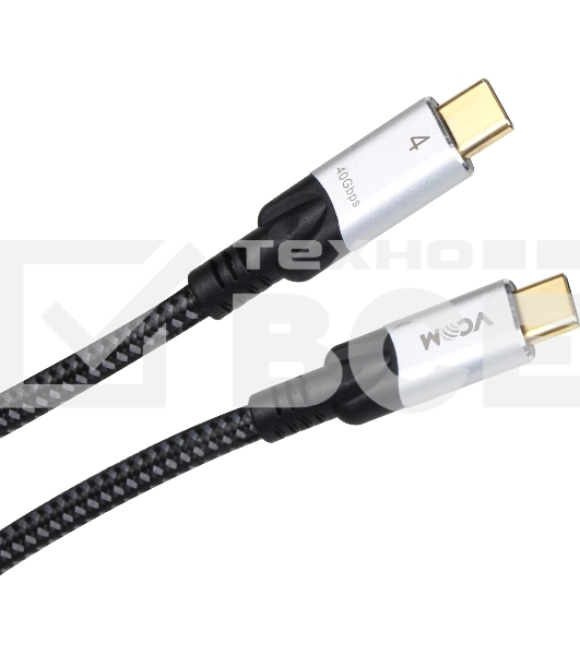 Кабель USB4 TCM--TCM, 5K@60Hz, 40GBps, PD 240W, 5A, VCOM, 1.2м