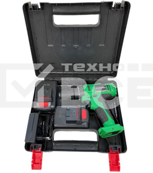 Дрель-шуруповерт Zitrek Crusher 063-4055, Аккумуляторная, 20В, 2 АКБ, Ударная, Кейс