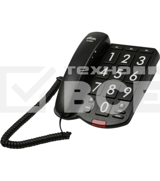 Телефон проводной Ritmix RT-520 черный