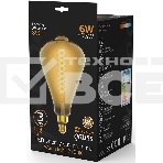 Лампа светодиодная Filament ST164 6W 890lm 2700К Е27 golden straight LED, фото5