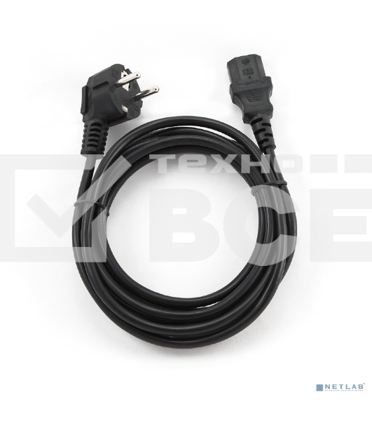 Кабель Gembird Power 250V 10A EUR, VDE Кабель питания сетевой, Евровилка, заземление, 5m (PC-186-VDE-5M)