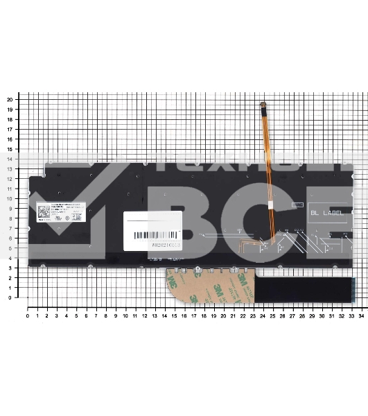 Клавиатура для ноутбука Dell Inspiron 5584 серебристая