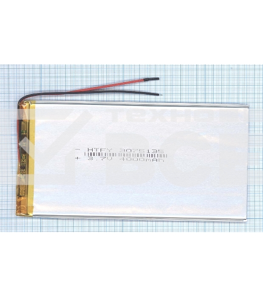 Аккумулятор Li-Pol (батарея) 3*75*135мм 2pin 3.7V/4000mAh
