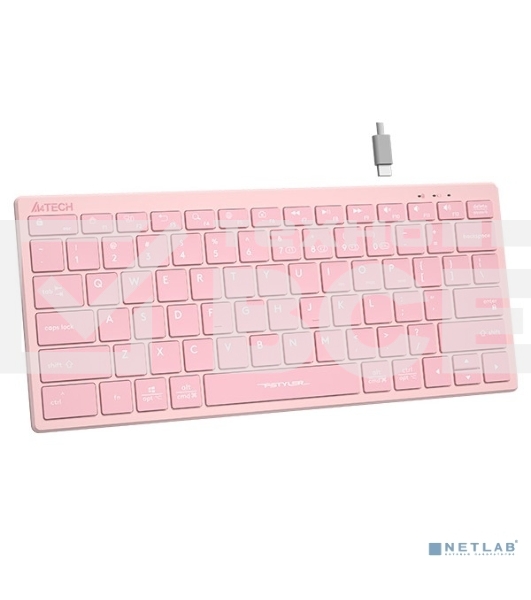 Клавиатура A4Tech Fstyler FBX51C розовый USB беспроводная BT/Radio slim Multimedia