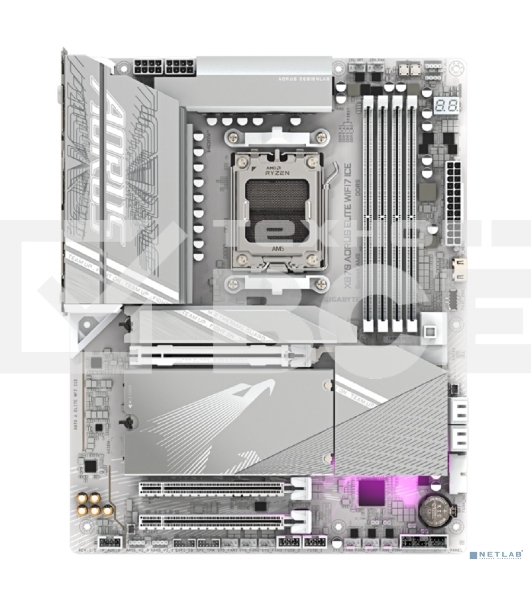 Материнская плата Gigabyte X870 AORUS ELITE WIFI7 ICE, AM5, AMD X870, 4xDDR5, 4xSATA, 4xM.2, 1xPCI-E 5.0 x16, 1xPCI-E 4.0 x4, 1xPCI-E 3.0 x2, 1xHDMI, 1x 2.5Gb LAN, 2xUSB-C 4.0, 2xUSB 3.2 Gen 2, 4xUSB 3.2 Gen 1, 4xUSB 2.0, 2x3.5 мм, 7.1, ATX