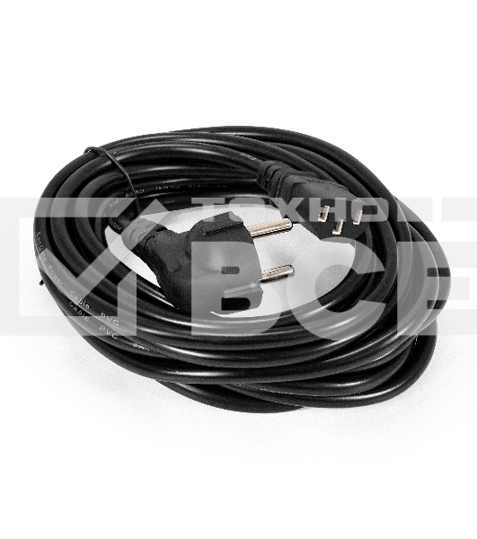Кабель питания ExeGate Special PC-5S (Евровилка угловая Schuko->C13, 3*1.0mm2, CCA, черный, 5м)