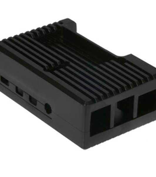 Корпус Qumo Aluminum case with black fan, Raspberry Pi 4, black(RS022)