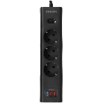 Сетевой фильтр Philips CHP4336BB/51, 3 м, 3 розетки, черный, фото3
