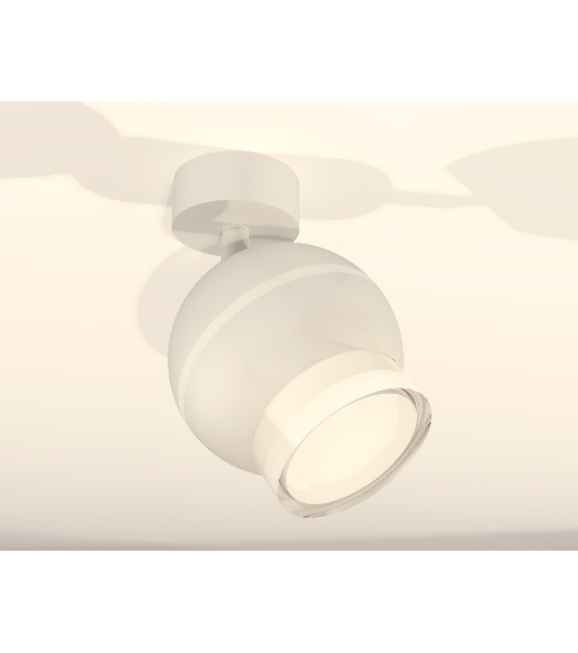 Комплект поворотного светильника Ambrella light XM1101016 SWH/FR/CL белый песок/белый матовый/прозрачный MR16 GU5.3 LED 3W 4200K (A2202,C1101,N7160)
