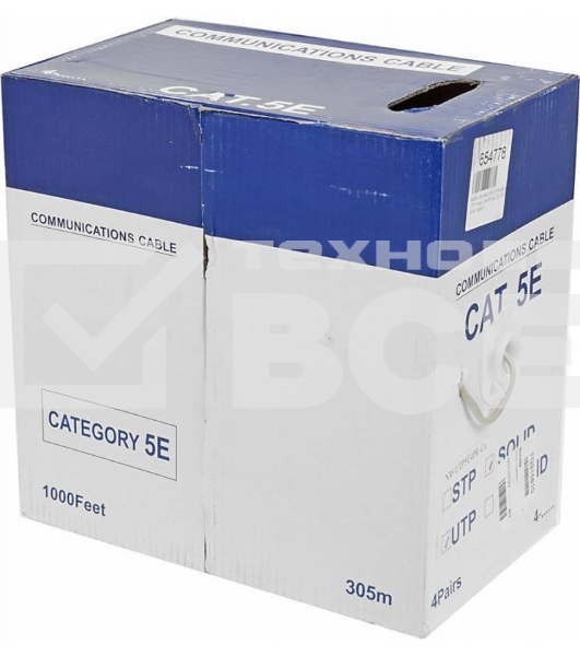 Кабель информационный Lanmaster NM-UTP5E4PR-CU кат.5е U/UTP не экранированный 4X2X25AWG PVC внутренний 305м серый
