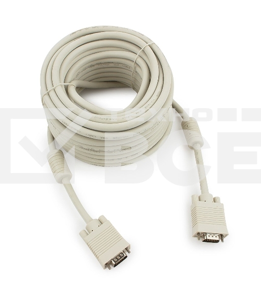 Кабель Gembird/Cablexpert CC-PPVGA-15m, Кабель VGA Premium ,15M/15M,15м, тройн. экран,феррит. кольца,пакет