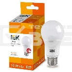Лампа Iek LLE-A60-15-230-30-E27 светодиодная ECO A60 шар 15Вт 230В 3000К E27 IEK, фото 1