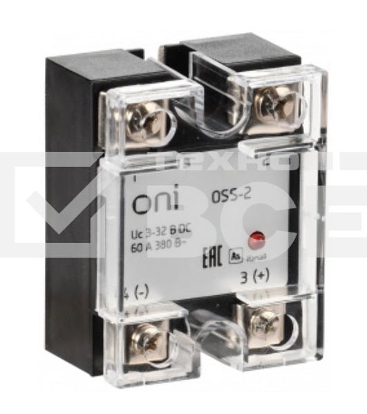Реле твердотельное IEK Oni OSS-2 одноф. 380В (OSS-2-3-60-B)