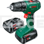 Дрель-шуруповерт Bosch Easydrill 18V-40 (2x 1,5Aч) + AL18V-20 кейс 1200Вт аккум. патрон:быстрозажимной (кейс в комплекте) (06039D8002), фото 1