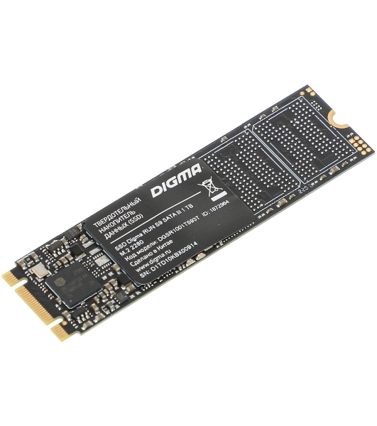 Накопитель SSD Digma Run S9, 1ТБ, SATA III, M.2 2280, R/W 530/480