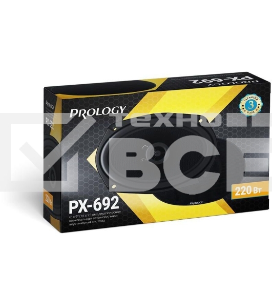 Колонки автомобильные Prology PX-692 220Вт 90дБ 4Ом 15x23см (6x9дюйм) (ком.:2кол.) коаксиальные двухполосные