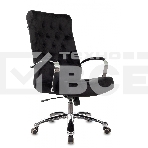 Кресло руководителя Бюрократ T-9928SL Fabric черный Italia Black, крестов. металл хром, фото27