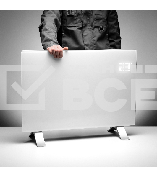 Конвектор Denzel OptiPrime-1500 белый, 1500 Вт, 20 м2, термостат, дисплей, WiFi