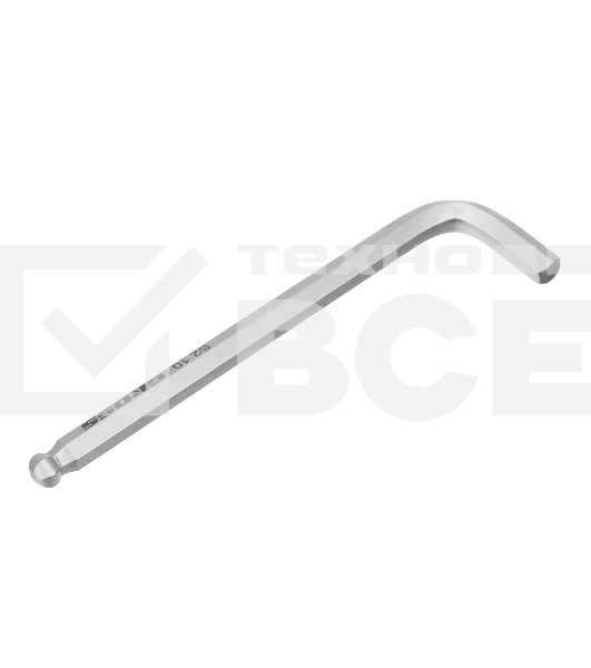 Набор ключей имбусовых Gross 16403 HEX, 1,5–10 мм, S2, 9 шт., удлиненные с шаром, сатинированные