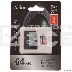 Флеш карта MicroSD card Netac P500 Extreme Pro 64GB, retail version w/SD adapter, фото2