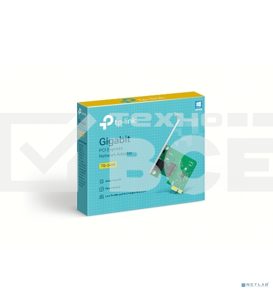Сетевая карта TP-Link TG-3468 SOHO 32bit Gigabit PCIe, Realtek RTL8168B chipset