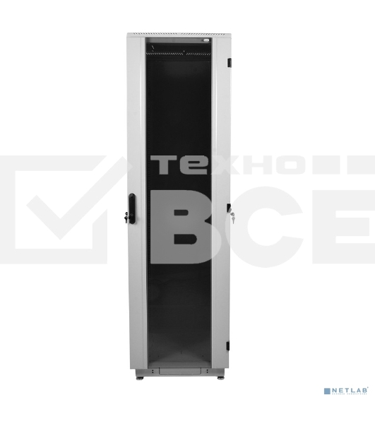 Шкаф телеком. напольный 42U (600x1000) дверь стекло (ШТК-М-42.6.10-1ААА) (3 коробки)