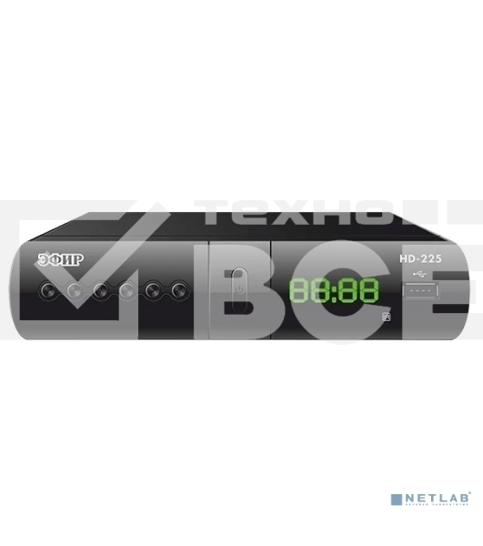 Ресивер эфирный цифровой DVB-T2/C HD HD-225 метал, дисплей DOLBY DIGITAL, Эфир