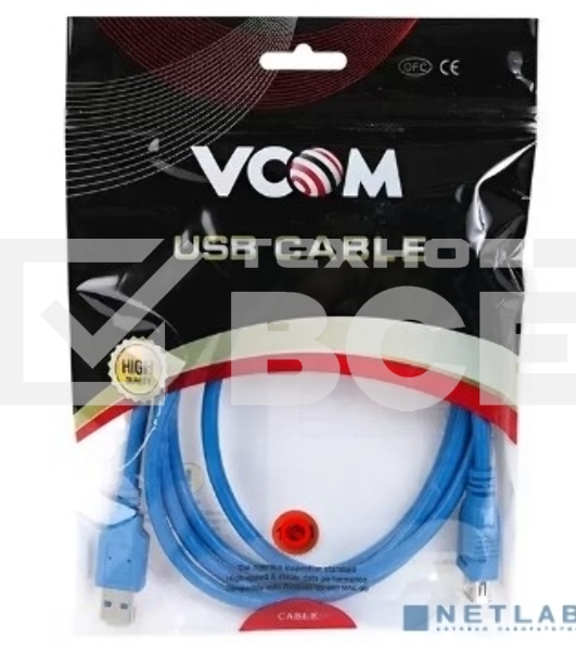 Кабель удлинительный VCOM VUS7065-1M USB3.0 Am-Af 1m