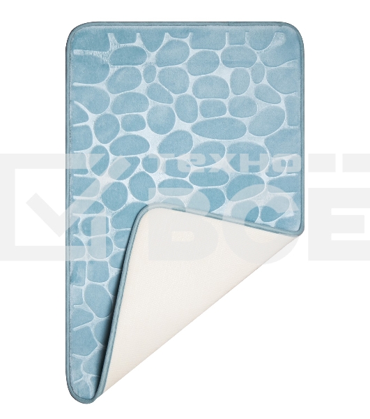 Коврик для ванной Еврогарант Pietra, 50х80 см, аквамарин, память формы