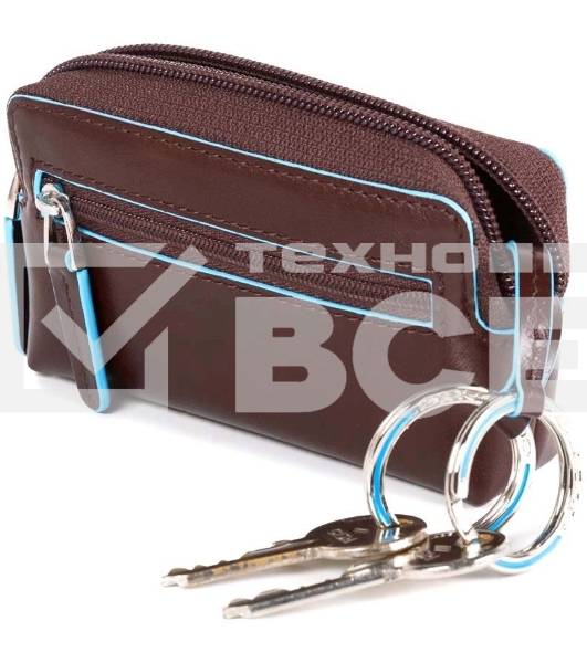 Ключница Piquadro Blue Square PC4216B2/MO, коричневый, натур.кожа