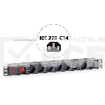 Блок распределения питания Sysmatrix PD 0802.000 гор.размещ. 8xSchuko базовые 16A C14, фото 1