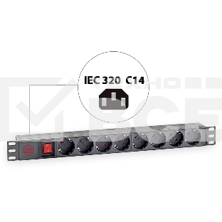 Блок распределения питания Sysmatrix PD 0802.000 гор.размещ. 8xSchuko базовые 16A C14