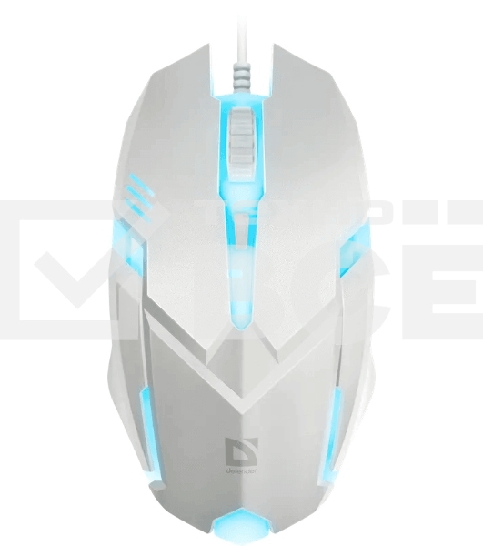 Мышь проводная Defender Cyber MB-560L белый, 1200 dpi, USB, кнопки - 3