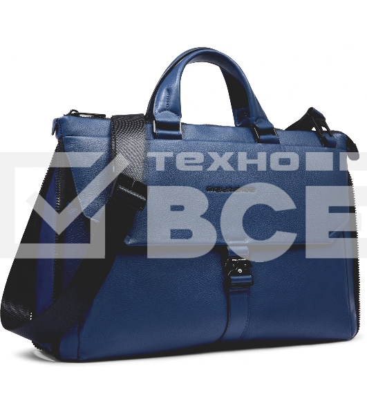 Деловая сумка Piquadro Than CA4021S135/BLU с отделением для ноутбука синий натур.кожа