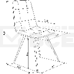 Стул для дома Бюрократ CH-K1_4 комплект 4 шт. коричневый Holland 74 металл черный на ножках (CH-K1_1/HL74_4), фото9