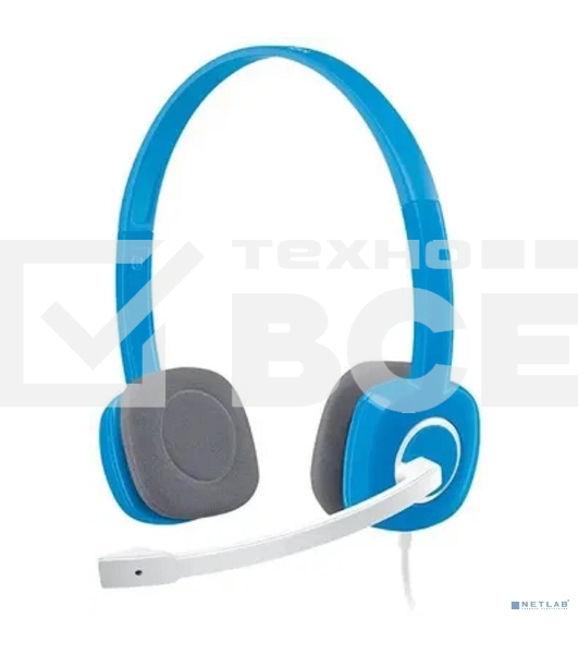 Гарнитура проводная с микрофоном Logitech H150 синий/белый 1.8м накладные оголовье (981-000454)