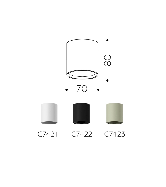 Корпус светильника C7421 SWH белый песок D70*H80mm MR16 GU5.3