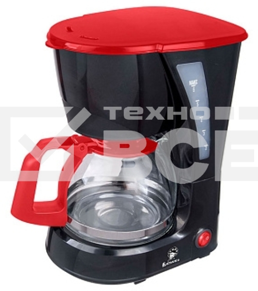 Кофеварка Василиса КВ1-600 черный с красным