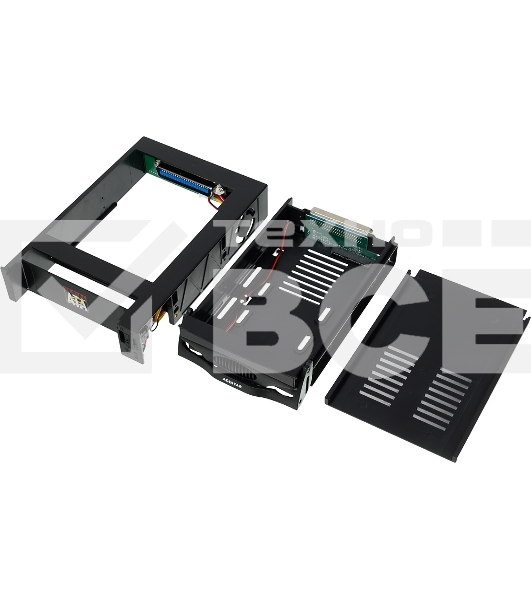 Сменный бокс для HDD AgeStar SR3P-SW-2F SATA пластик черный 3.5