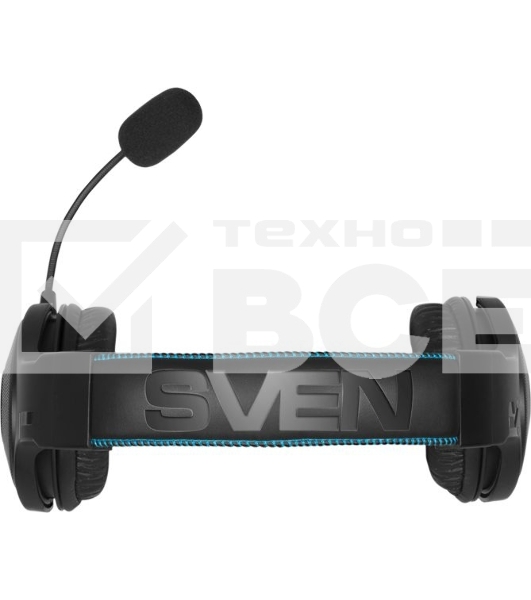 Игровые наушники SVEN AP-U1500MV с микрофоном черные (USB, LED, 7.1, mini jack O 3,5 мм (4 pin), 50 мм, RGB подсветка)
