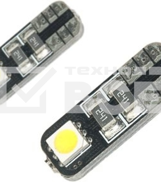 Лампа автомобильная светодиодная Sho-Me CAN-T10 T10 12В (упак.:2шт)