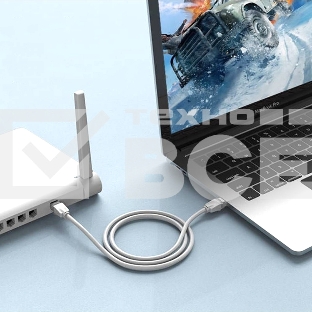 Патч-корд Vention прямой UTP cat.6, RJ45 - 3м. Серый