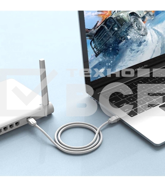 Патч-корд Vention прямой UTP cat.6, RJ45 - 3м. Серый