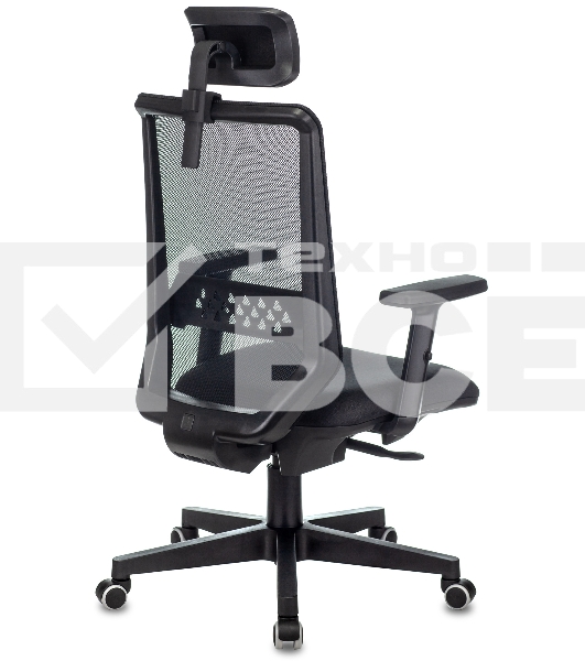 Кресло руководителя Бюрократ EXPERT TW-01 черный 38-418, сетка/ткань, с подголов. крестовина пластик