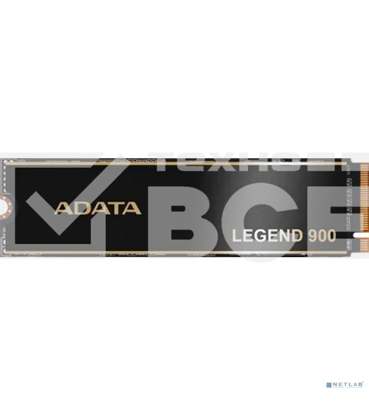 Накопитель SSD ADATA LEGEND 900, 512Gb, PCIe 4.0 x4, M.2 2280, NVMe, R/W 6200/2300, с радиатором