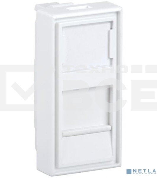 Вставка ITK CS6-11M со шторкой 22.5x45 1xKeystone пластик белый (упак.:1шт)
