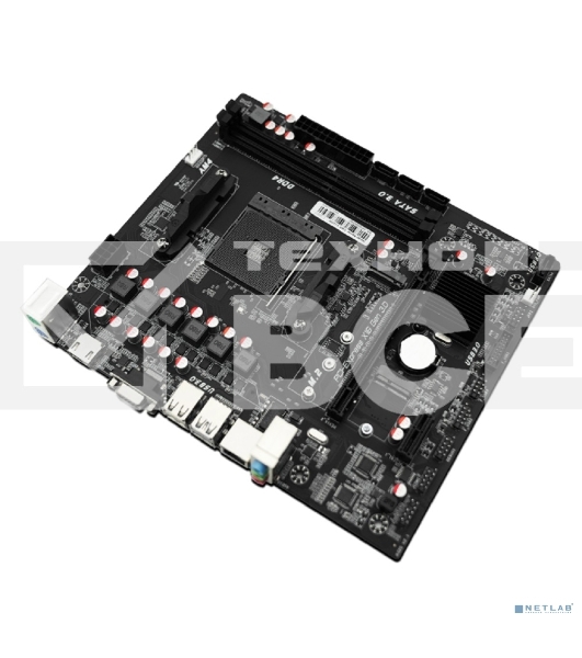 Материнская плата CBR A320M, AM4, AMD A320, 2xDDR4, 4xSATA, 1xM.2, 1xPCIe 3.0 x16, 1xPCIe x1, 1xHDMI, 1xVGA, 1x 1Gb LAN, 2xUSB-A 2.0, 2xUSB-A 3.0, 3x3.5 мм, mATX
